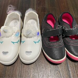 Unicorn White and Black Kids Shoes